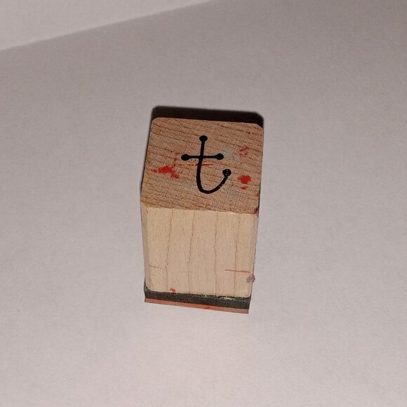 🎯 10 for $10 / Mounted Rubber Stamp "t" Scrapbooking Stamp - Picture 1 of 3